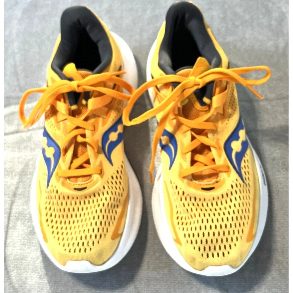 Saucony Ride 15 Running Shoes Womens 9.5 Yellow Sneakers Athletic Gold Horizon